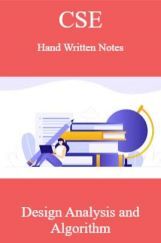 CSE Hand Written Notes Design Analysis and Algorithm CSE Hand Written Notes Design Analysis and Algorithm